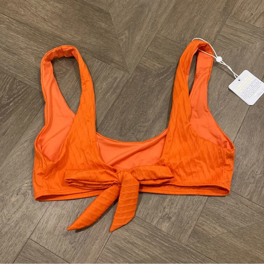 NWT Monday Swimwear Cabo San Lucus Top in Persimmon Jacquard